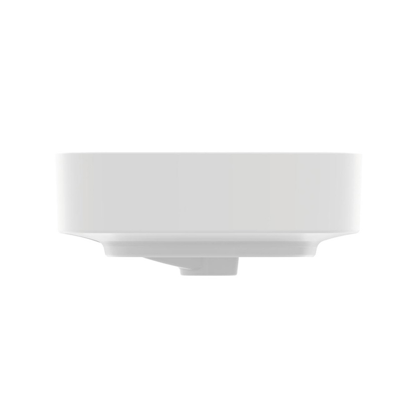 Immagine di Ideal Standard LINDA-X lavabo da appoggio L.55 cm, ultrasottile, senza foro rubinetteria, con troppopieno, colore bianco seta finitura opaco T4401V1