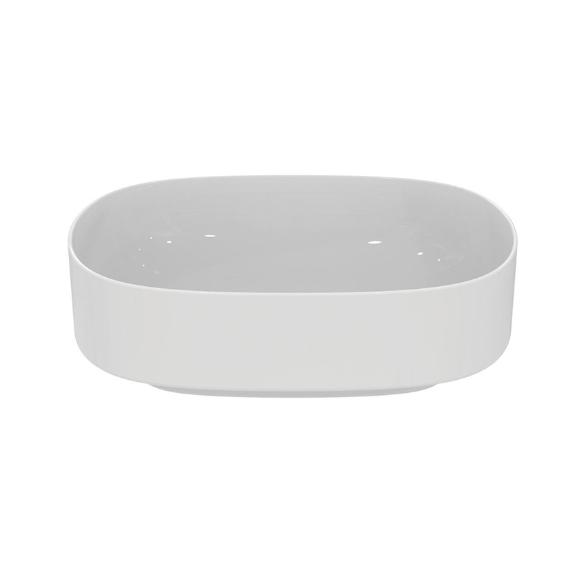 Immagine di Ideal Standard LINDA-X lavabo da appoggio L.45 cm, ultrasottile, senza foro e senza troppopieno, colore bianco finitura lucido T440001