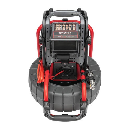 Immagine di Ridgid Ruota SeeSnake Compact C40 con tecnologia TruSense con monitor CS6x VERSA, batteria e caricabatteria, cavo 40 m per tubazioni da 1 1/2" a 6" (40-150 mm) 64208