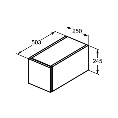 Immagine di Ideal Standard ADAPTO base sospesa L.25 cm, in truciolare nobilitato, finitura legno miele U8419FF