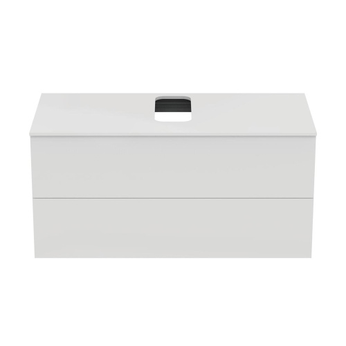 Immagine di Ideal Standard ADAPTO mobile sottolavabo L.105 cm, completo di top forato, colore bianco finitura lucido U8597WG