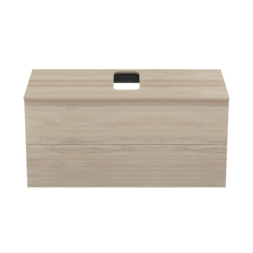 Immagine di Ideal Standard ADAPTO mobile sottolavabo L.105 cm, completo di top forato, finitura legno miele U8597FF