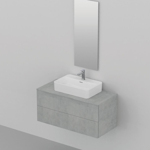 Immagine di Ideal Standard ADAPTO mobile sottolavabo L.105 cm, completo di top forato, finitura cemento U8597FX