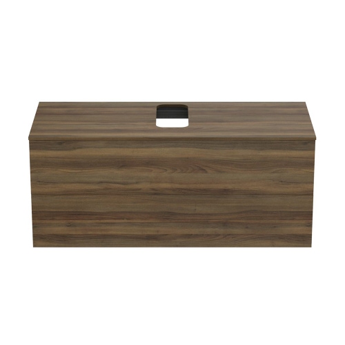 Immagine di Ideal Standard ADAPTO mobile sottolavabo L.120 cm, completo di top forato, finitura noce scuro U8598FW