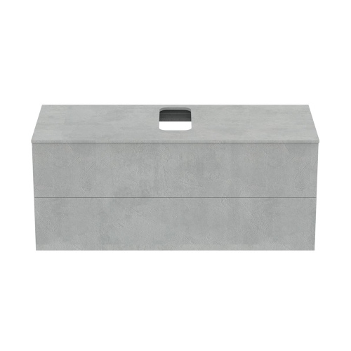 Immagine di Ideal Standard ADAPTO mobile sottolavabo L.120 cm, completo di top forato, finitura cemento U8598FX