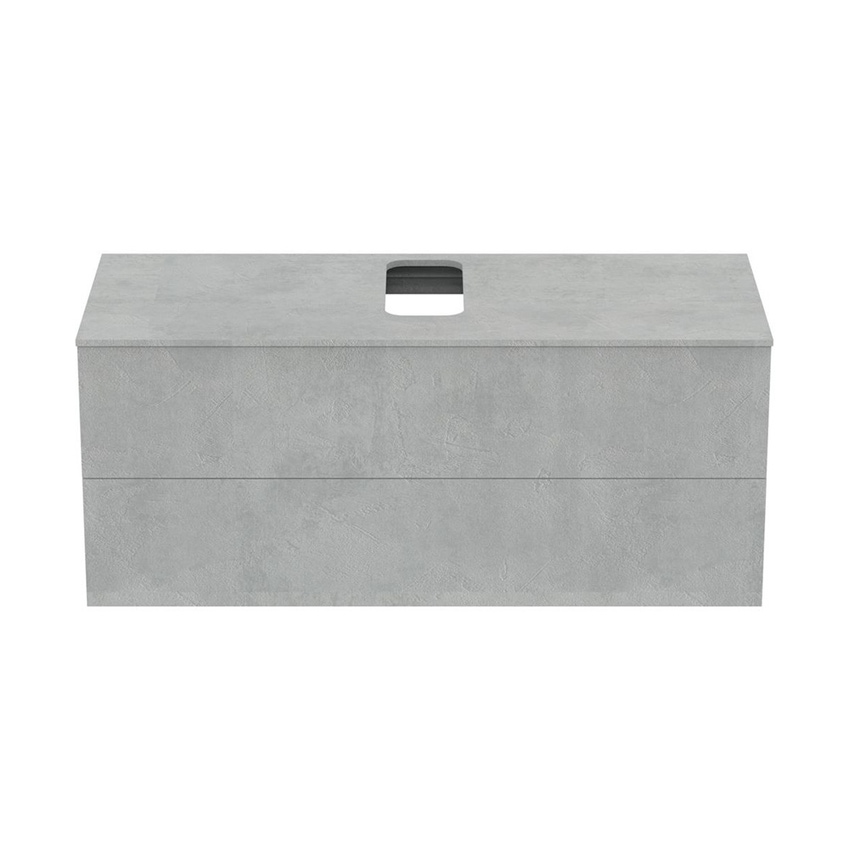 Immagine di Ideal Standard ADAPTO mobile sottolavabo L.120 cm, completo di top forato, finitura cemento U8598FX