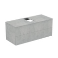 Immagine di Ideal Standard ADAPTO mobile sottolavabo L.120 cm, completo di top forato, finitura cemento U8598FX