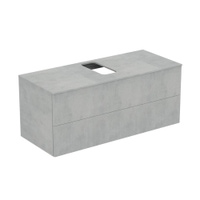 Immagine di Ideal Standard ADAPTO mobile sottolavabo L.120 cm, completo di top forato, finitura cemento U8598FX