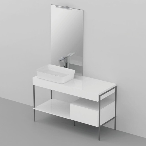 Immagine di Ideal Standard ADAPTO top L.50 cm, per basi sospese o barre di giunzione, colore bianco finitura lucido U8412WG