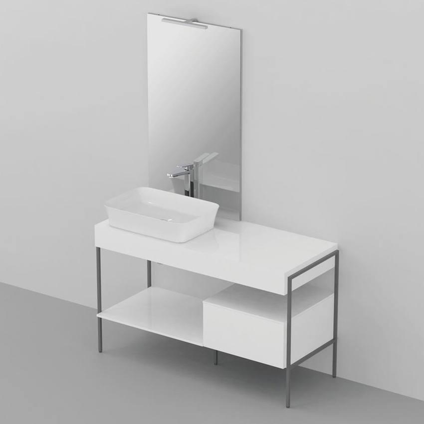 Immagine di Ideal Standard ADAPTO top L.50 cm, per basi sospese o barre di giunzione, colore bianco finitura lucido U8412WG