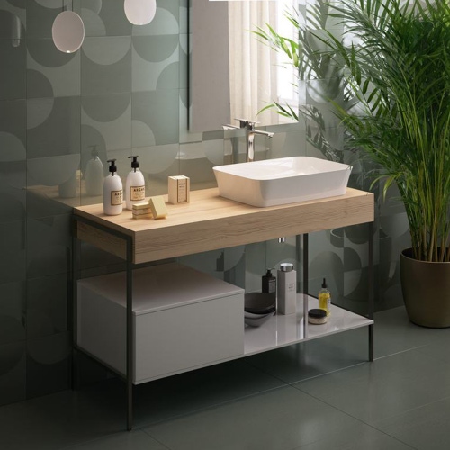 Immagine di Ideal Standard ADAPTO top L.50 cm, per basi sospese o barre di giunzione, colore bianco finitura lucido U8412WG