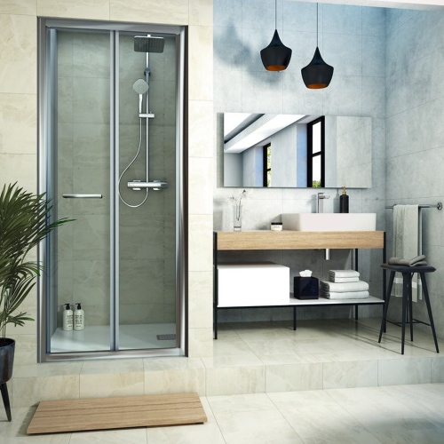 Immagine di Ideal Standard soluzione bagno completo, sanitari sospesi, lavabo 60 cm, colore bianco finitura lucido, doccia rettangolare 120x90, colore nero finitura pietra opaco, mobile sottolavabo 105 cm, finitura noce scuro, rubinetteria colore nero finitura opaco SING13