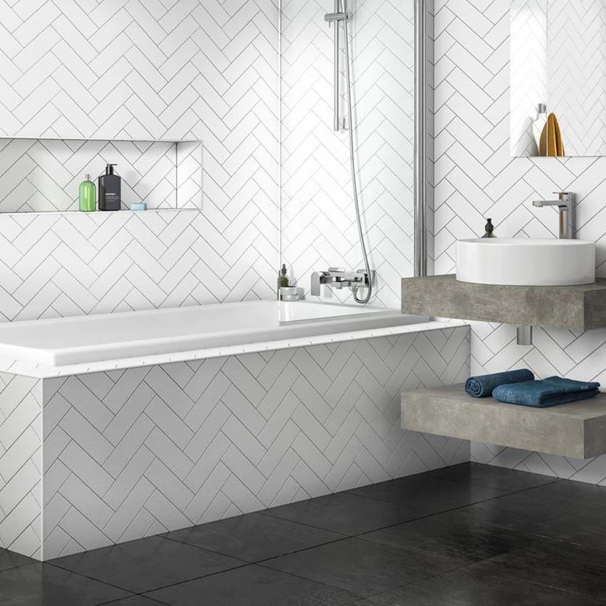 Immagine di Ideal Standard ADAPTO mensola L.70 cm, in truciolare nobilitato, finitura cemento U8406FX