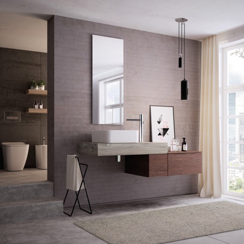 Immagine di Ideal Standard ADAPTO mensola L.85 cm, in truciolare nobilitato, finitura legno miele U8407FF