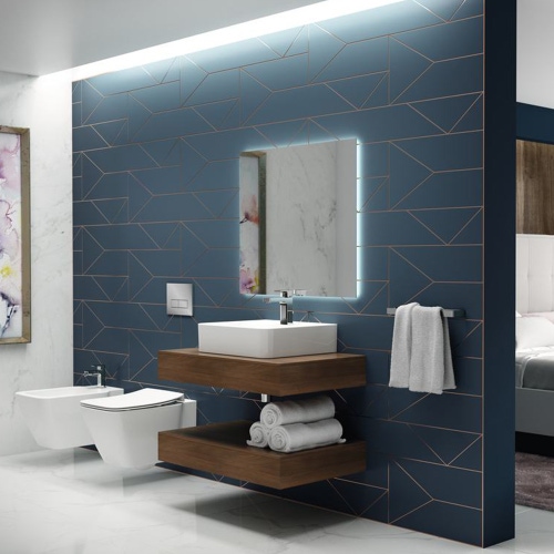 Immagine di Ideal Standard ADAPTO mensola L.85 cm, in truciolare nobilitato, finitura noce scuro U8407FW