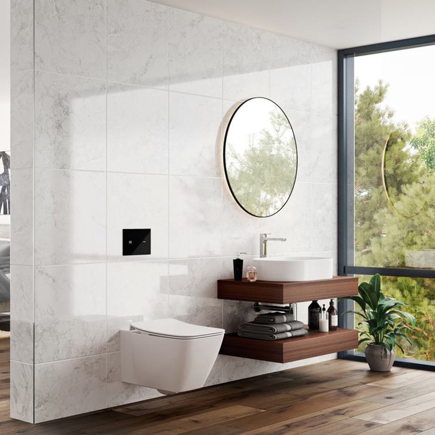 Immagine di Ideal Standard ADAPTO mensola L.85 cm, in truciolare nobilitato, finitura noce scuro U8407FW