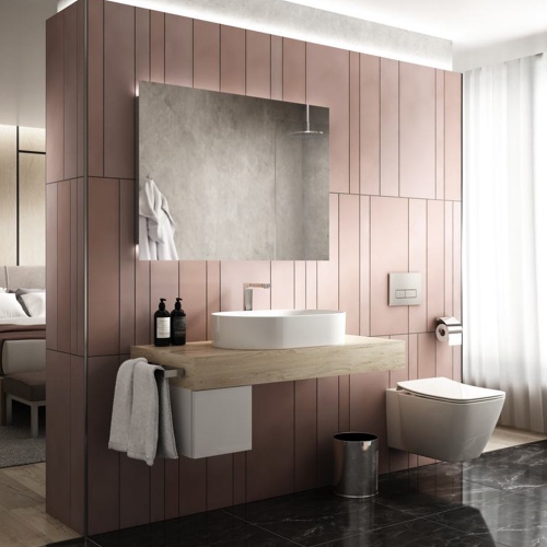 Immagine di Ideal Standard ADAPTO mensola L.105 cm, in truciolare nobilitato, finitura legno miele U8408FF