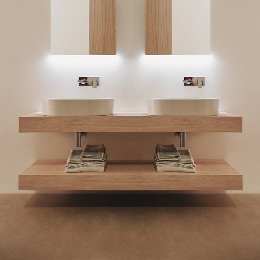 Immagine di Ideal Standard ADAPTO mensola L.150 cm, in truciolare nobilitato, finitura legno miele U8593FF