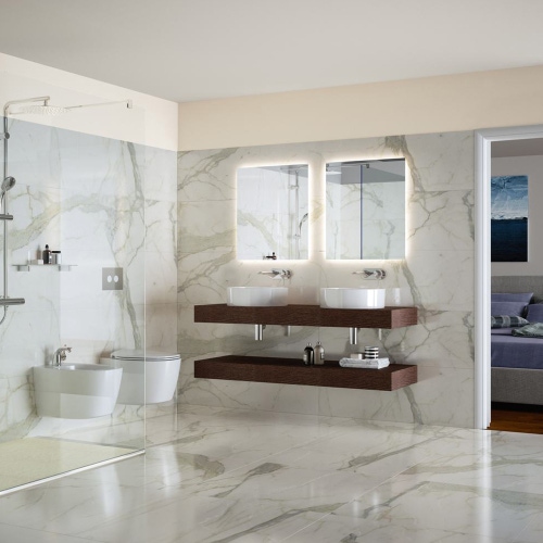 Immagine di Ideal Standard ADAPTO mensola L.150 cm, in truciolare nobilitato, finitura noce scuro U8593FW