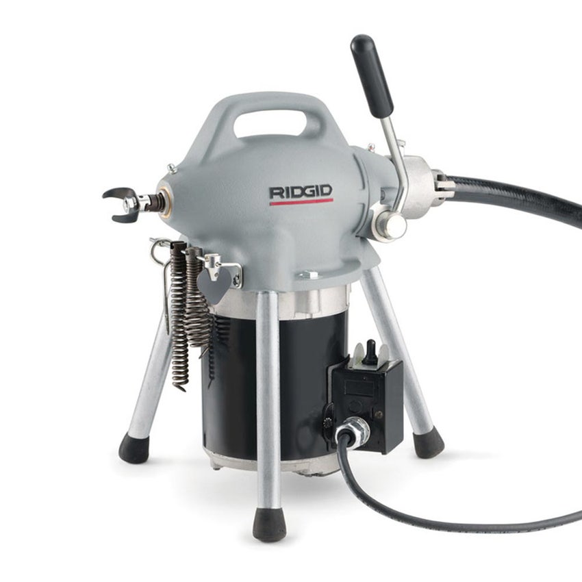 Immagine di Ridgid K-50-7 Stasatrice a cavi frazionabili compatta 230 V per condutture di scarico da 3/4" a 4" (20-110 mm), con adattatore A-17-B e kit cavi A-30 11991