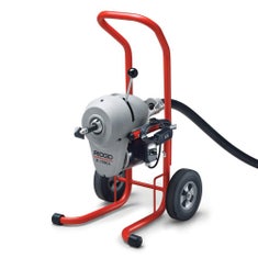 Immagine di Ridgid K-1500SP-A Stasatrice a cavi frazionabili 240V - 50Hz per condutture di scarico/fognature da 2" a 10" (50-250 mm), con guanto A-1 per stasatrici, chiave a piolo A-12 e tubo guida posteriore A-34-12 45312R