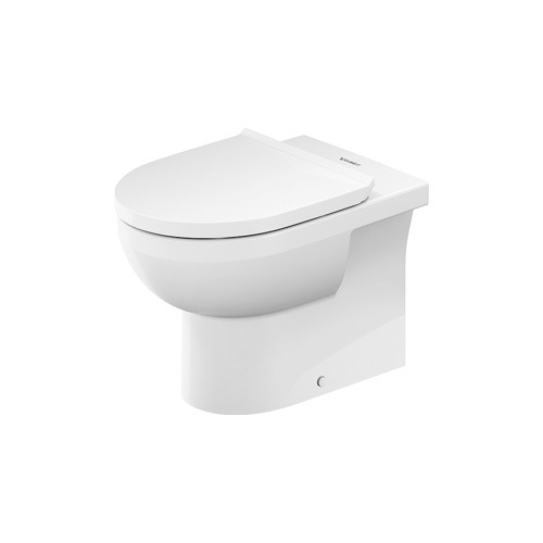 Immagine di Duravit No.1 vaso a pavimento a cacciata, a filo parete, Rimless, per cassetta a incasso o esterna, senza sedile, colore bianco 2009090000