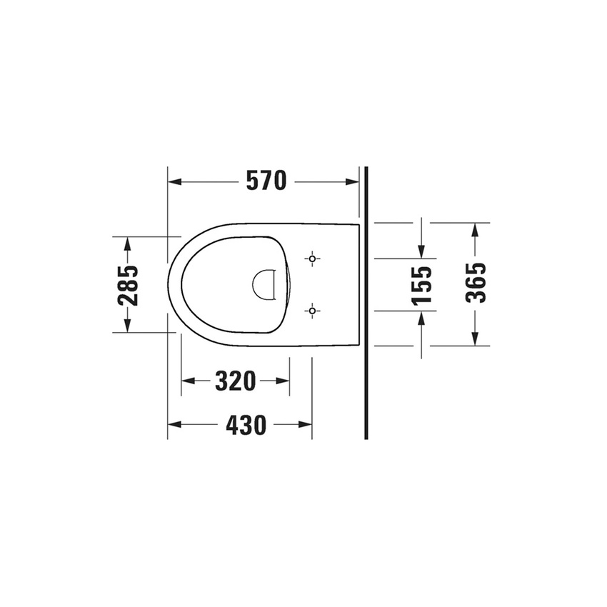 Immagine di Duravit No.1 vaso a pavimento a cacciata, a filo parete, Rimless, per cassetta a incasso o esterna, senza sedile, colore bianco 2009090000