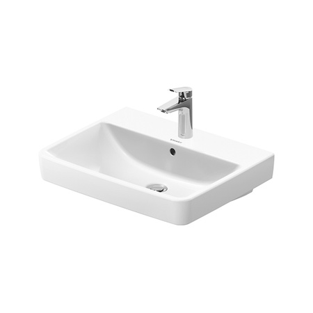 Immagine di Duravit No.1 lavabo consolle L.60 cm, monoforo, con troppopieno e bordo per rubinetteria, colore bianco 2375600000