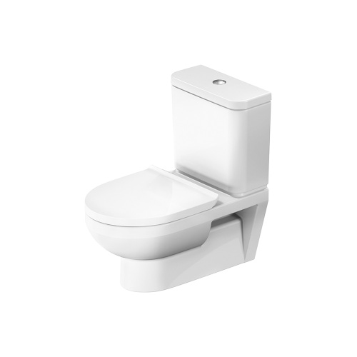 Immagine di Duravit No.1 vaso sospeso monoblocco a cacciata, Rimless, per cassetta appoggiata, colore bianco 2512090000