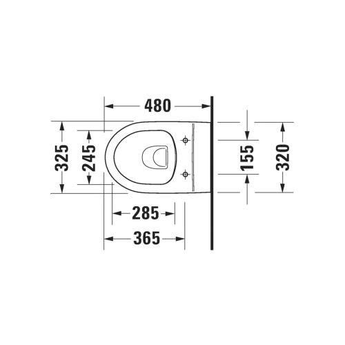 Immagine di Duravit No.1 vaso sospeso Rimless® a cacciata, senza brida, senza sedile, modello per bambini, fabbisogno di acqua di risciacquo 4,5 l, UWL classe 1, HygieneGlaze, colore bianco 2574092000