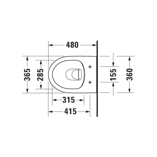 Immagine di Duravit No.1 vaso sospeso Compact Rimless® a cacciata, senza brida, senza sedile, fabbisogno di acqua di risciacquo 4,5 l, UWL classe 1, colore bianco 2575090000