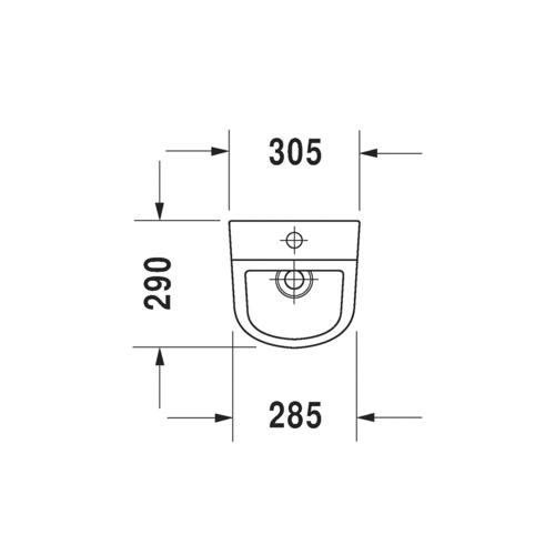 Immagine di Duravit No.1 orinatoio, entrata a vista dall'alto, senza brida, senza mosca, colore bianco 2818300000