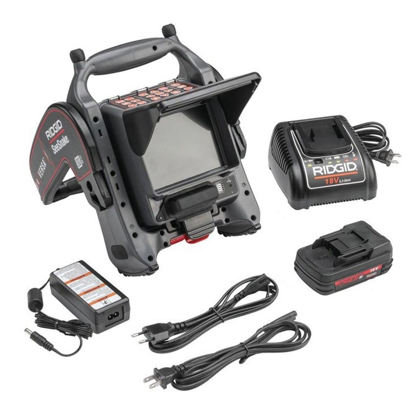Immagine di Ridgid CS6x VERSA Monitor con registrazione digitale e Wi-Fi con display LCD a colori da 5.7", 1 batteria e caricabatterie 65163