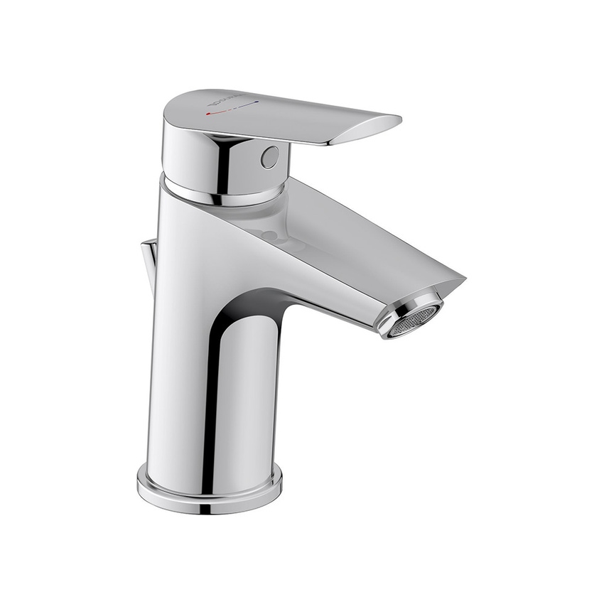 Immagine di Duravit No.1 miscelatore monocomando lavabo S, H.16 cm, con scarico, FreshStart, finitura cromo N11011001010