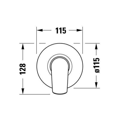 Immagine di Duravit No.1 miscelatore monocomando vasca/doccia ad incasso, corpo incasso incluso, finitura cromo N14210007010