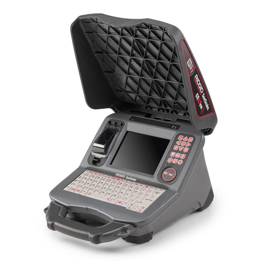 Immagine di Ridgid CS65XR SeeSnake Monitor con registrazione digitale, streaming e Wi-Fi, con display LCD a colori da 6.4" e tastiera 68768