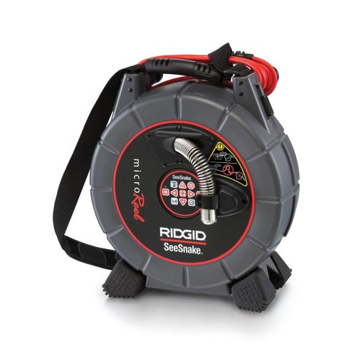 Immagine di Ridgid Ruota microReel L100C per SeeSnake (PAL), cavo 30 m per tubazioni da 1 1/2" a 5" (40-125 mm), con sonda e contametri 35213