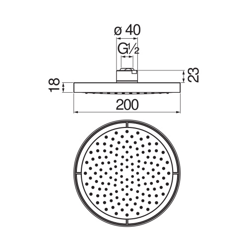 Immagine di Nobili VELIS soffione rotondo a snodo, colore mora finitura opaco AD139/10CBM