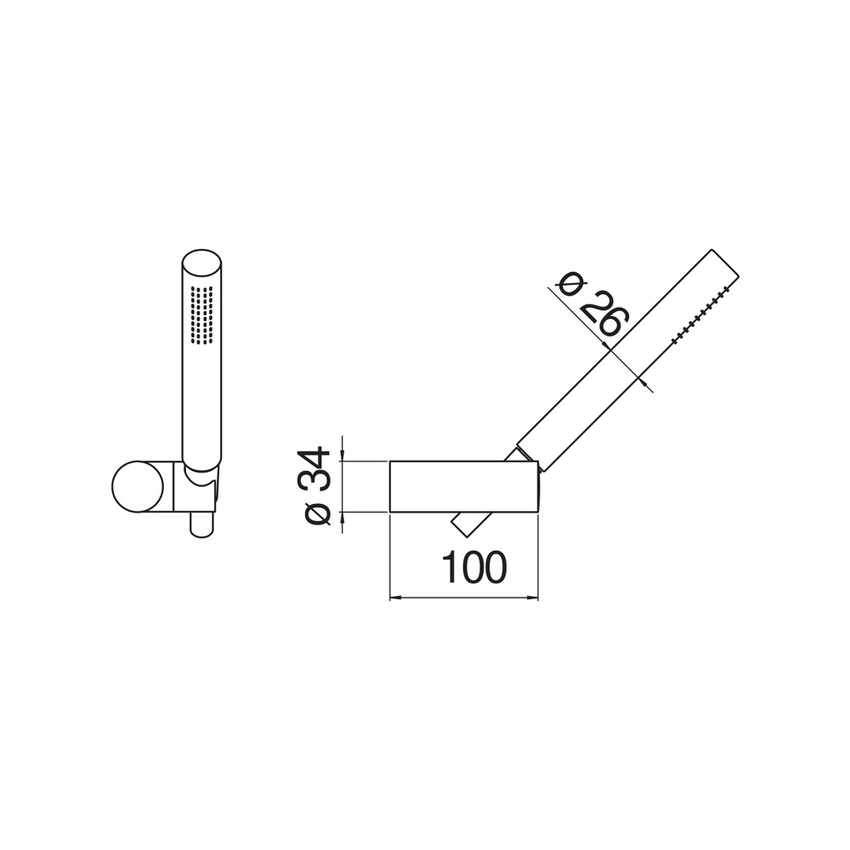 Immagine di Nobili VELIS set doccia, colore mora finitura opaco AD146/26BM