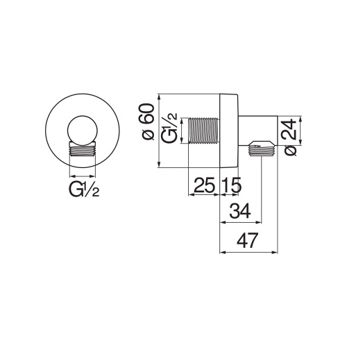 Immagine di Nobili VELIS presa acqua, finitura cromo AD150/12CR