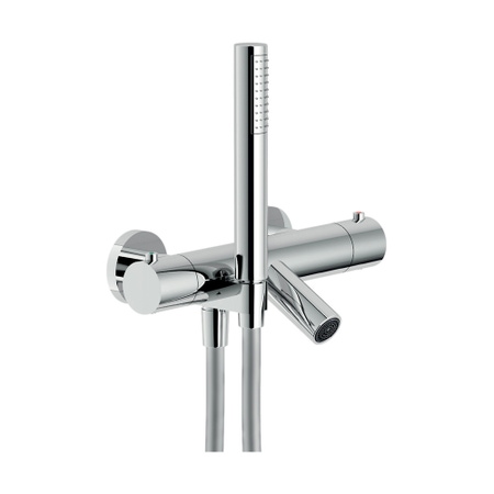 Immagine di Nobili VELIS termostatico esterno vasca, compreso di set doccia con doccetta, supporto doccetta e flessibile 150 cm, finitura cromo VE125010/2CR