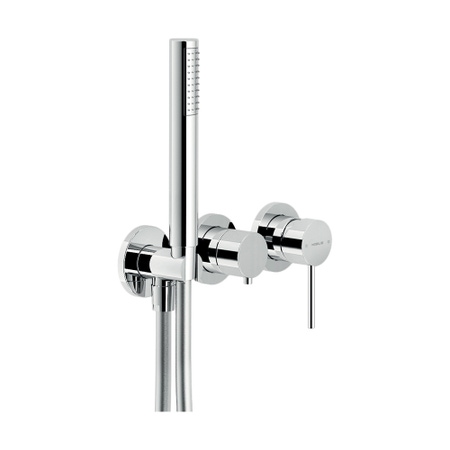 Immagine di Nobili VELIS miscelatore monocomando per doccia, ad incasso, a 2 vie, con deviatore, finitura cromo WESK100/1VECR