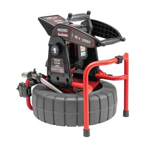 Immagine di Ridgid Ruota SeeSnake Compact M40 con tecnologia TruSense con monitor CS6x VERSA, batteria e caricabatteria, cavo 40 m per tubazioni da 1 1/2" a 8" (40-200 mm) 64213
