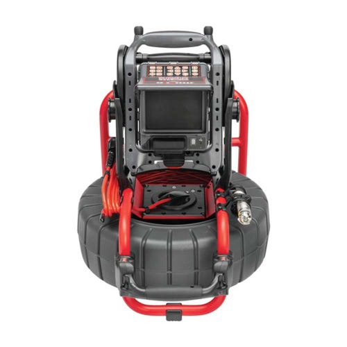 Immagine di Ridgid Ruota SeeSnake Compact M40 con tecnologia TruSense con monitor CS6x VERSA, batteria e caricabatteria, cavo 40 m per tubazioni da 1 1/2" a 8" (40-200 mm) 64213