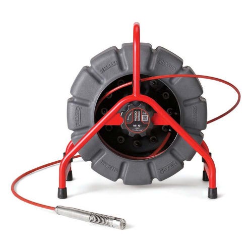 Immagine di Ridgid Ruota SeeSnake Mini con tecnologia TruSense, cavo 61 m per tubazioni da 1 1/2" a 8" (40-200 mm) 63628