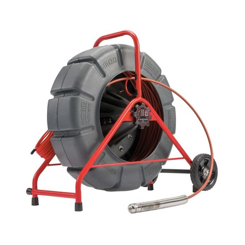Immagine di Ridgid Ruota SeeSnake Standard con tecnologia TruSense, cavo 61 m per tubazioni da 2" a 12" (50-300 mm) 63603