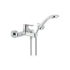 Immagine di Nobili ABC miscelatore monocomando esterno per vasca, con set doccia, con deviatore, finitura cromo AB87110CR