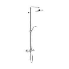 Immagine di Nobili ABC colonna doccia con miscelatore monocomando esterno, con doccetta, supporto doccetta, soffione e flessibile 150 cm, finitura cromo AB87130/30CR