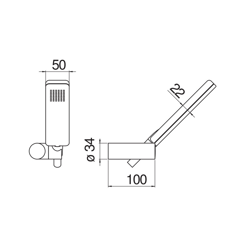 Immagine di Nobili ACQUAVIVA set doccia con doccetta, supporto doccetta e flessibile 150 cm, finitura cromo AD146/25CR