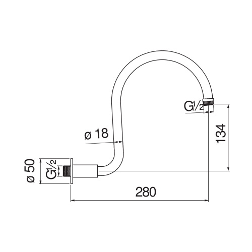 Immagine di Nobili Braccio a parete P.28 cm, finitura cromo AD138/60CR